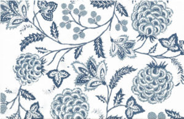 Malaysia Vintage Blues by Norbar Fabric ROMANCE 100% COTTON SPAIN 17"V 18"H 55" - Fabric Carolina -