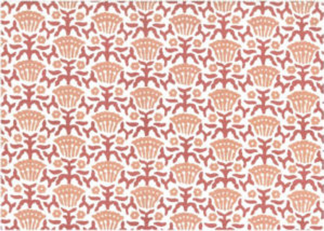 York Coral Lw by Norbar Fabric ROMANCE 100% COTTON SPAIN 3 1/2"V 2 1/4"H 55" - Fabric Carolina - York Coral Lw by Norbar Fabric ROMANCE 100% COTTON SPAIN 3 1/2"V 2 1/4"H 55" - Fabric Carolina -