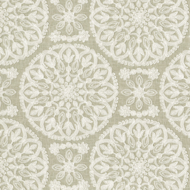 Lace Medallion Emb Cloud 472232 by PK Lifestyles Fabric Cultural Exchange IX Base: 52% Polyester, 48% Cotton EMB: 100% Rayon India 51000 H: 10.2, V: 9 52 - Fabric Carolina - Lace Medallion Emb Cloud 472232 by PK Lifestyles Fabric Cultural Exchange IX Base: 52% Polyester, 48% Cotton EMB: 100% Rayon India 51000 H: 10.2, V: 9 52 - Fabric Carolina -