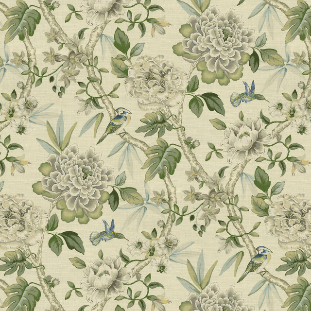 Peony Portico Dove 472691 by PK Lifestyles Fabric Design by Nature VIII 100% Cotton Peru 25000 H: 13.5, V: 27 54 - Fabric Carolina - Peony Portico Dove 472691 by PK Lifestyles Fabric Design by Nature VIII 100% Cotton Peru 25000 H: 13.5, V: 27 54 - Fabric Carolina -