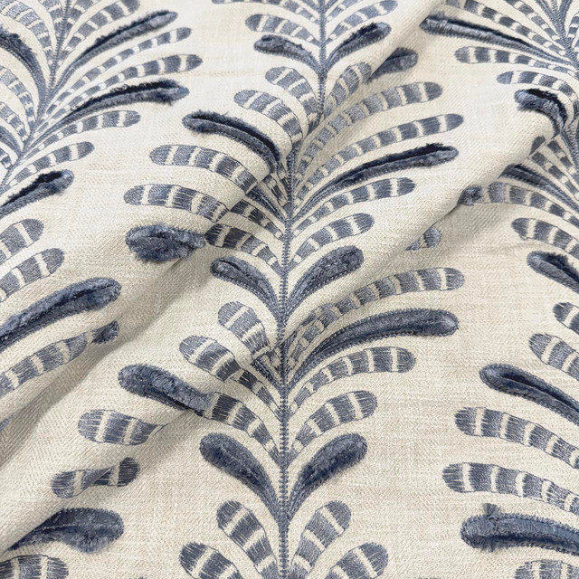Perdido Bluelake by Magnolia Fabric - 52% Cotton, 48% Polyester, Emb 100% Poly India 51000 Horizontal: 10.5 and Vertical: 6.5 54 - Fabric Carolina - Perdido Bluelake by Magnolia Fabric - 52% Cotton, 48% Polyester, Emb 100% Poly India 51000 Horizontal: 10.5 and Vertical: 6.5 54 - Fabric Carolina -