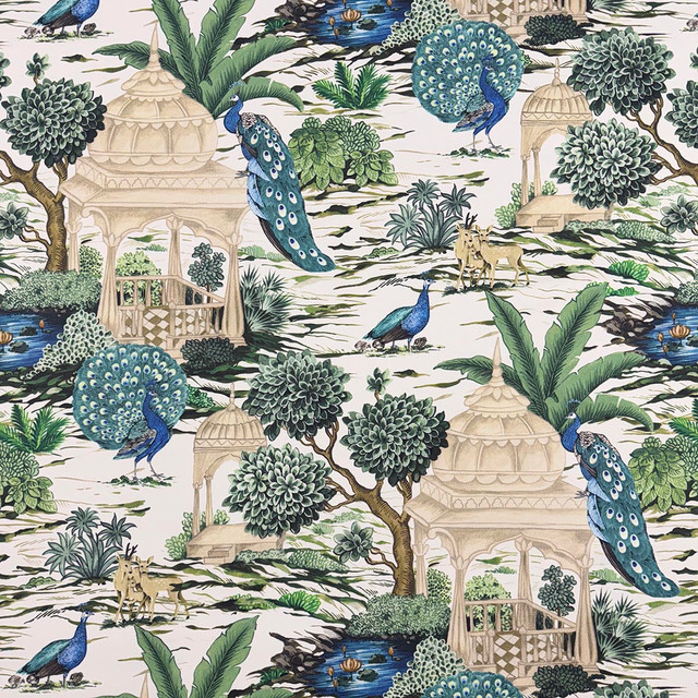 Oz Emerald by Magnolia Fabric - 100% Cotton Sateen India 30,000+ WYZ Horizontal: 27.56 and Vertical: 27.56 55 - Fabric Carolina -