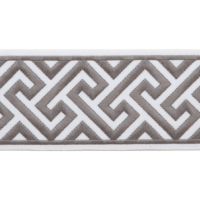 Melrose Emb Tape Gray by Magnolia Trim - 51% Fibranne, 49% Polyester China Horizontal: and Vertical: 3.5 - Fabric Carolina - Melrose Emb Tape Gray by Magnolia Trim - 51% Fibranne, 49% Polyester China Horizontal: and Vertical: 3.5 - Fabric Carolina -