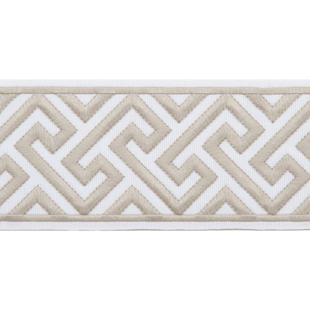 Melrose Emb Tape Linen by Magnolia Trim - 51% Fibranne, 49% Polyester China Horizontal: and Vertical: 3.5 - Fabric Carolina -