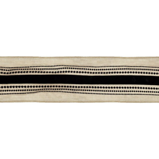 BD117 5" Border Ebony by RM CoCo Trim Artisano Collection Trim Book Base: 100% Linen Embroidery:100% Rayon See Sample 0 Horizontal: 5 and Vertical: 0 5 - Fabric Carolina -