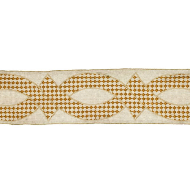 BD114 5" Border Goldenrod by RM CoCo Trim Artisano Collection Trim Book Base: 100% Linen Embroidery: 100% Polyester See Sample 0 Horizontal: 5 and Vertical: 7.85 5 - Fabric Carolina -