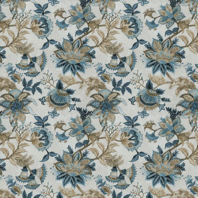 Surrey Manor Sapphire by RM CoCo Fabric Painter's Palette Cerulean Blue to Viridian Green 100% Cotton See Sample 0 Horizontal: 18.9 and Vertical: 22.44 58.27 - Fabric Carolina -