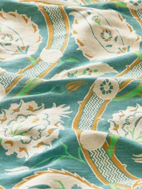 Kemha Woven Verdigris SC273260002 by Scalamandre Fabric THE METROPOLITAN MUSEUM OF ART 42% COTTON 39% VISCOSE 10% POLYESTER 9% OTHER FIBER ITALY LIGHT DUTY Horizontal: 28" and Vertical: 29.5" 59 - Fabric Carolina -