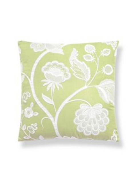 Kensington Embroidery Pillow 22 X 22 - Celery SCSDDK271510002 by Scalamandre Pillows BOTANICA 50% POLYESTER 30% LINEN 20% COTTON U.S.A. LIGHT DUTY Horizontal: 30.375" and Vertical: 24.75" 0 - Fabric Carolina -