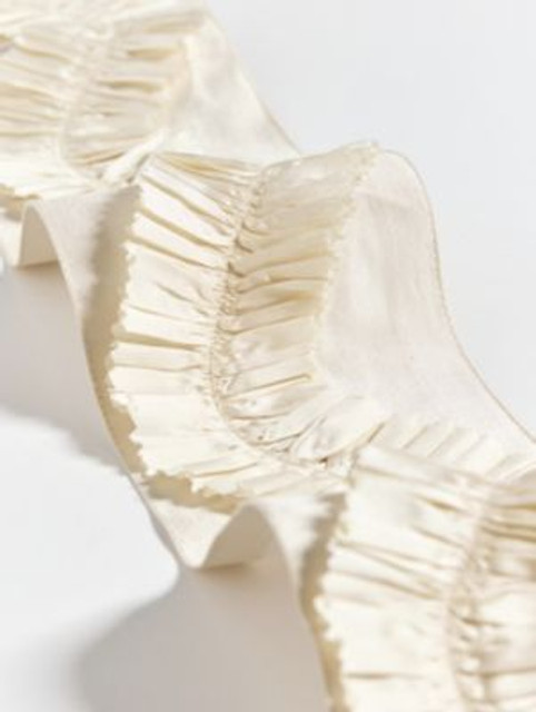 Ruffle Tape Ivory SCT33410001 by Scalamandre Trim THE METROPOLITAN MUSEUM OF ART 95% SILK 5% VISCOSE INDIA LIGHT DUTY Horizontal: 8.5" and Vertical: 0" 4 - Fabric Carolina - Ruffle Tape Ivory SCT33410001 by Scalamandre Trim THE METROPOLITAN MUSEUM OF ART 95% SILK 5% VISCOSE INDIA LIGHT DUTY Horizontal: 8.5" and Vertical: 0" 4 - Fabric Carolina -
