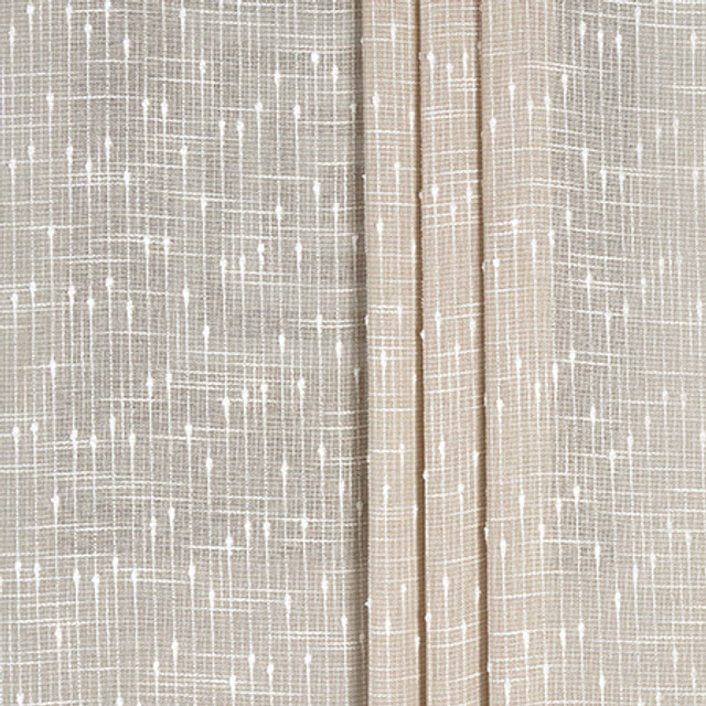 Unique Vision Oatmeal by Carole Fabric Sheer Impressions 97% Polyester, 3% Linen N/A 3 3/4" V 118" - Fabric Carolina -