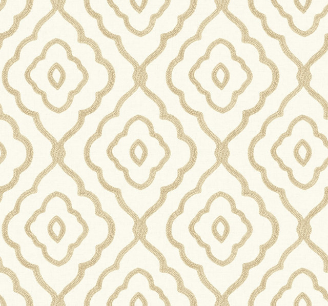 Seaside Ogee Sand Dunes by Seabrook Wallpaper Beach House United States 60.75 12.6" 27" - Fabric Carolina -