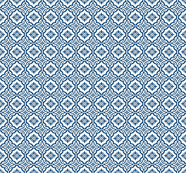 Coastal Tile Coastal Blue by Seabrook Wallpaper Beach House United States 60.75 5.04" 27" - Fabric Carolina -