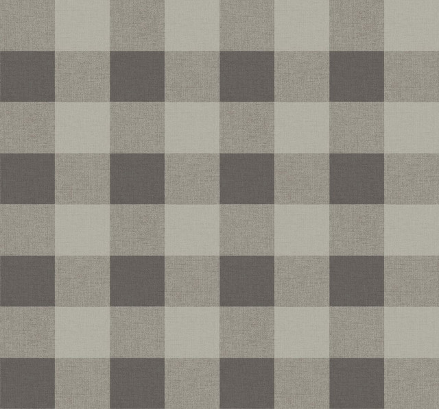 Picnic Plaid Black Sands by Seabrook Wallpaper Beach House United States 60.75 6.3" 27" - Fabric Carolina -