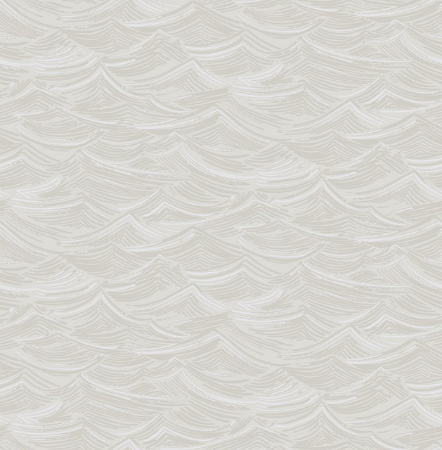 Calm Seas Soft Gray and White by Seabrook Wallpaper Day Dreamers United States 56.12 10.43" 20.5" - Fabric Carolina -