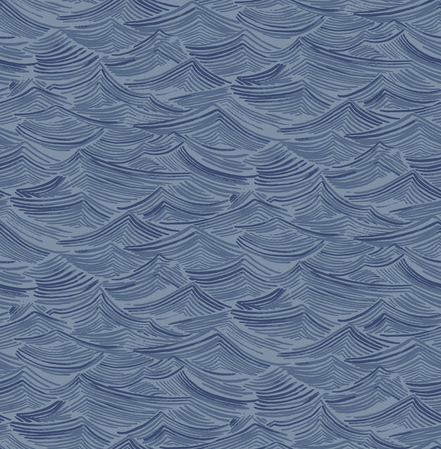 Calm Seas Carolina Blue by Seabrook Wallpaper Day Dreamers United States 56.12 10.43" 20.5" - Fabric Carolina -