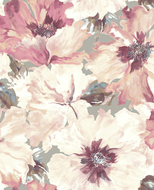 Cecita Blush and Greige by Seabrook Wallpaper Lugano United States 56.05 25.2" 20.5" - Fabric Carolina -