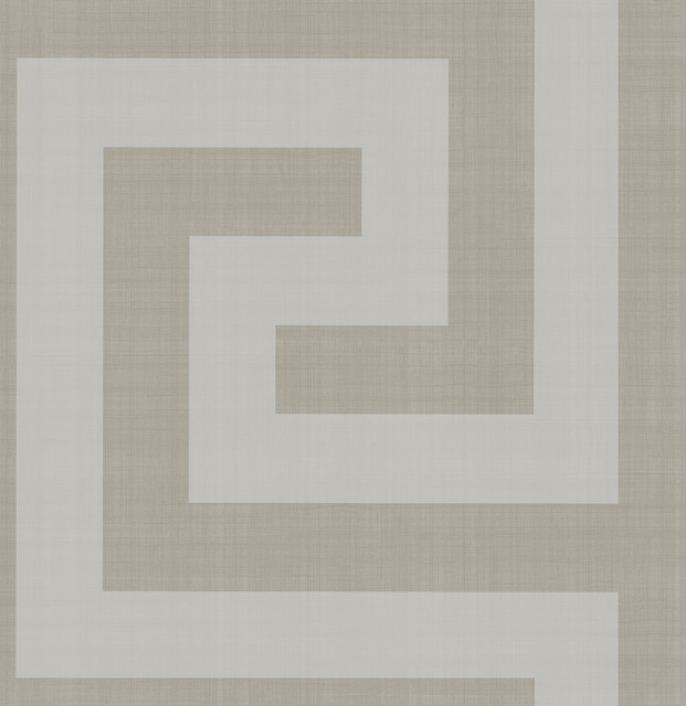 Vogue Metallic Silver and Taupe by Seabrook Wallpaper Nouveau Luxe United States 60.75 27.8" 27" - Fabric Carolina -