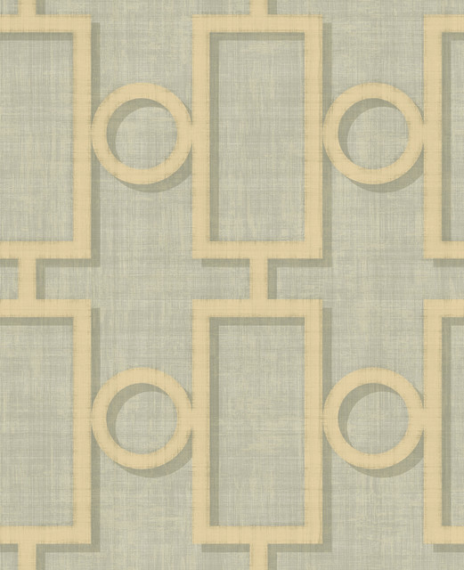 Adorn Geo Metallic Gold and Gray by Seabrook Wallpaper Nouveau Luxe United States 56.05 25.2" 20.5" - Fabric Carolina -
