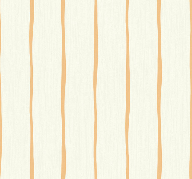Aruba Stripe Rust Orange and Off-White by Seabrook Wallpaper Tortuga United States 60.75 0" 27" - Fabric Carolina -
