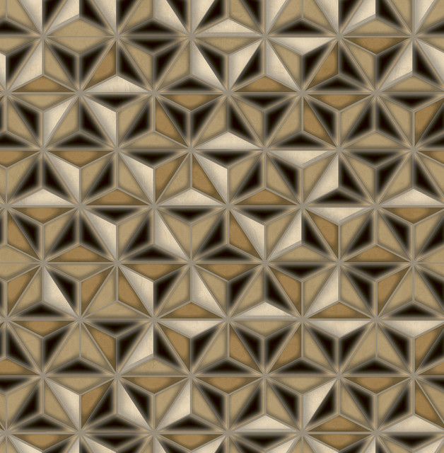 Einstein Geometric Metallic Gold and Black by Seabrook Wallpaper Avant Garde United States 56.05 20.87" 20.5" - Fabric Carolina -