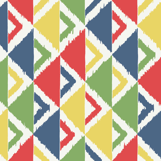 Dino Peak Multicolored by Seabrook Wallpaper Playdate Adventure United States 60.75 20.87" 27" - Fabric Carolina -