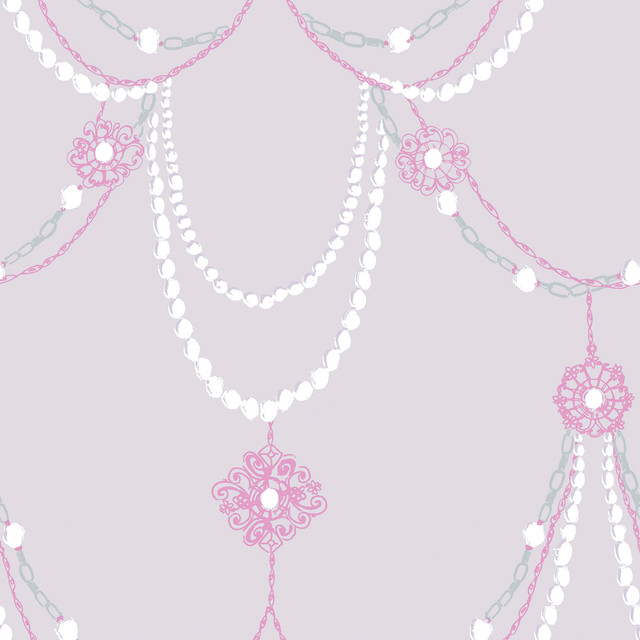 Dressed Up Drape Lilac and Fuchsia by Seabrook Wallpaper Playdate Adventure United States 56.05 20.87" 20.5" - Fabric Carolina -