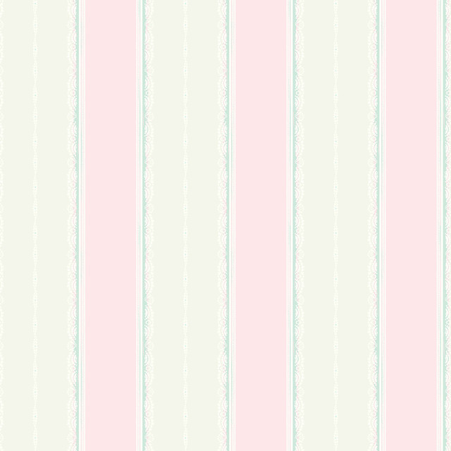 Glitter Frills Stripe Bubblegum and Teal by Seabrook Wallpaper Playdate Adventure United States 56.05 0" 20.5" - Fabric Carolina -