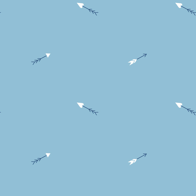Hearts and Darts Sky Blue and White by Seabrook Wallpaper Playdate Adventure United States 56.05 10.43" 20.5" - Fabric Carolina -