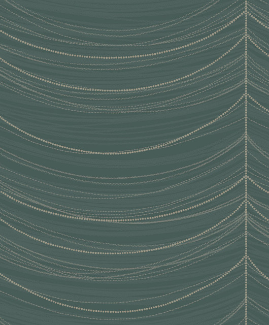 Beads Ocean Blue, Silver, and Glitter by Seabrook Wallpaper Aura Netherlands 56.05 25.2" 20.5" - Fabric Carolina -