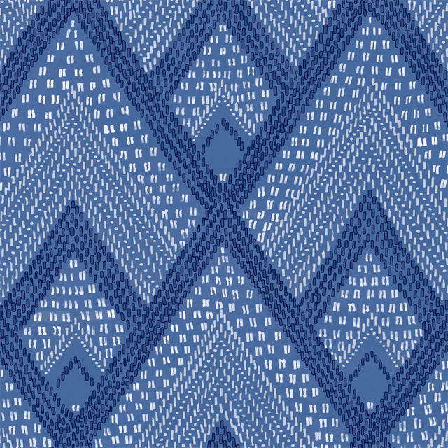 Panama Boho Diamonds Coastal Blue by Seabrook Wallpaper Boho Rhapsody United States 56.05 10.43" 20.5" - Fabric Carolina -
