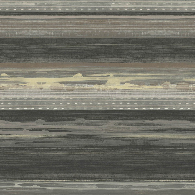 Horizon Brushed Stripe Brushed Ebony, Walnut, and Blonde by Seabrook Wallpaper Boho Rhapsody United States 60.75 20.87" 27" - Fabric Carolina -