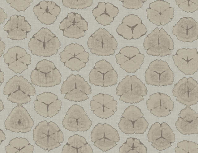 Shibori Blossoms Metallic Champagne & Gray by Seabrook Wallpaper L'Atelier de Paris United States 60.75 20.87" 27" - Fabric Carolina -