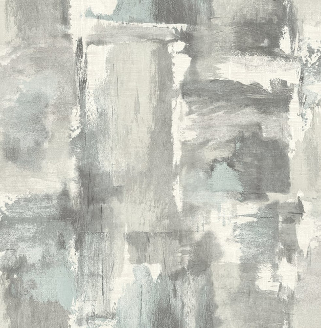 Dry Brush Faux Snowy Mountain by Seabrook Wallpaper Living with Art United States 56.05 20.87" 20.5" - Fabric Carolina -