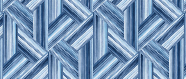 Geo Inlay Fabric Denim and Sky Blue by Seabrook Wallpaper Living with Art United States 13.5 23.62" 3" - Fabric Carolina -