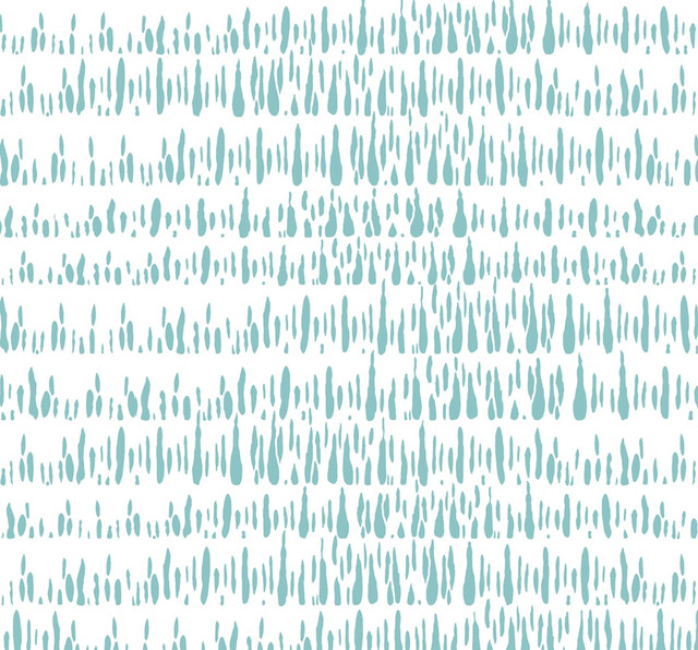 Brush Marks Fabric Teal and White by Seabrook Wallpaper Living with Art United States 13.5 25.2" 3" - Fabric Carolina -