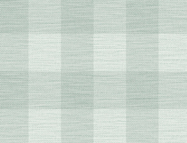 Rugby Gingham Sea Glass by Seabrook Wallpaper Luxe Retreat United States 60.53 10.43" 27" - Fabric Carolina -