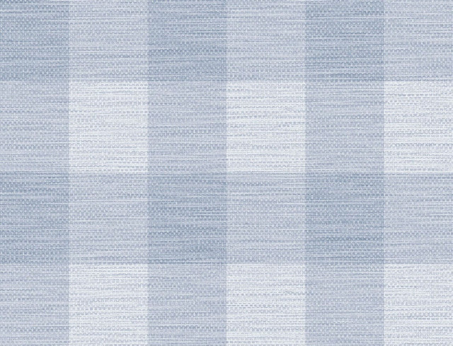Rugby Gingham Carolina Blue by Seabrook Wallpaper Luxe Retreat United States 60.53 10.43" 27" - Fabric Carolina -