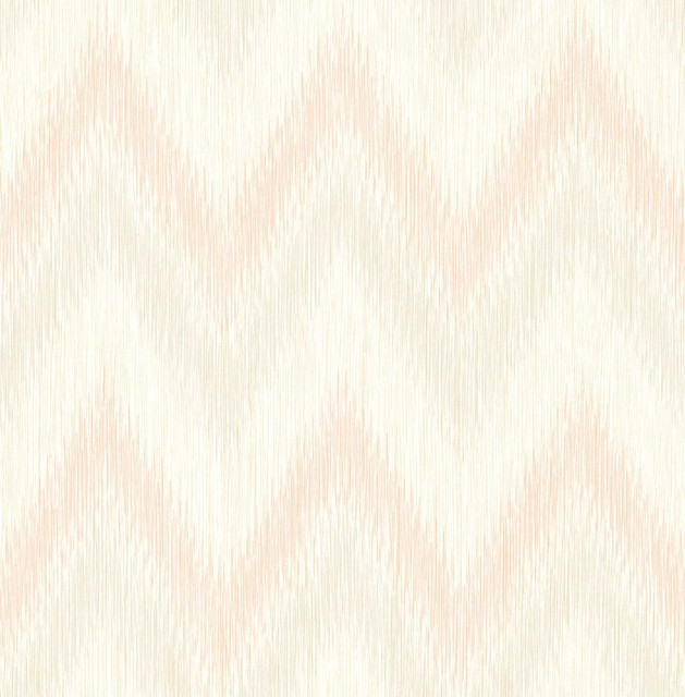 Regent Flamestitch Stringcloth Soft Melon and Arrowroot by Seabrook Wallpaper Luxe Retreat United States 56.05 20.87" 20.5" - Fabric Carolina -