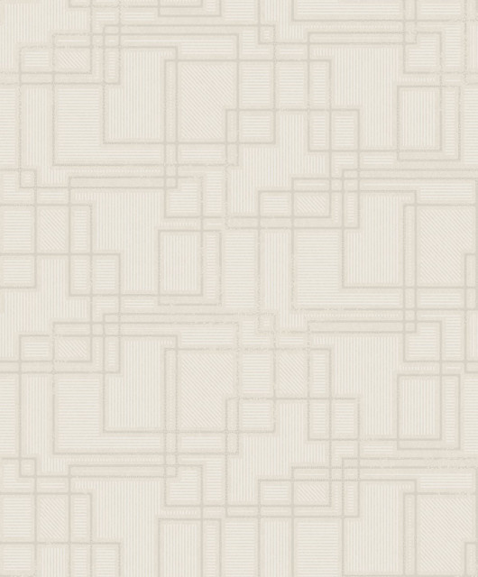 Bauhaus Cityscape Linen by Seabrook Wallpaper Mondrian Netherlands 56.5 12.6" 20.5" - Fabric Carolina -