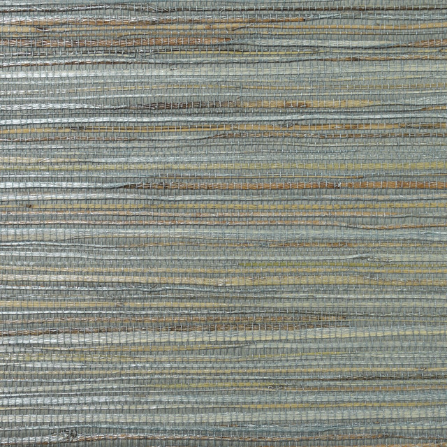 Jute Coir & Metallic Graphite by Seabrook Wallpaper Lillian August Grasscloth Binder China 72 0" 36" - Fabric Carolina -