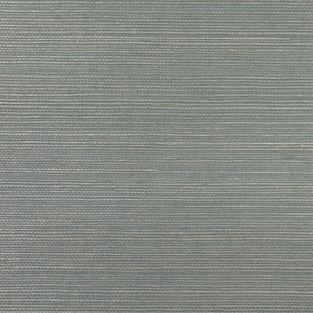 Sisal Metallic Silver & Bluestone by Seabrook Wallpaper Lillian August Grasscloth Binder China 72 0" 36" - Fabric Carolina -