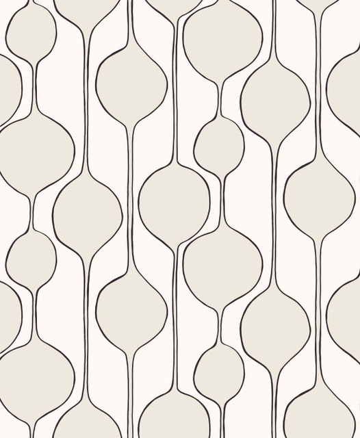 Minimalist Geometric Marshmallow by Seabrook Wallpaper The Simple Life Netherlands 57.5 12.6" 20.9" - Fabric Carolina -