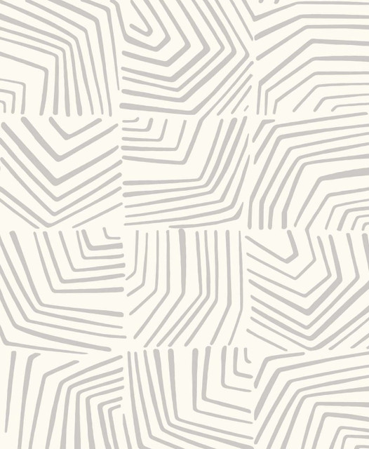 Linework Maze Fog by Seabrook Wallpaper The Simple Life Netherlands 57.5 25.2" 20.9" - Fabric Carolina -