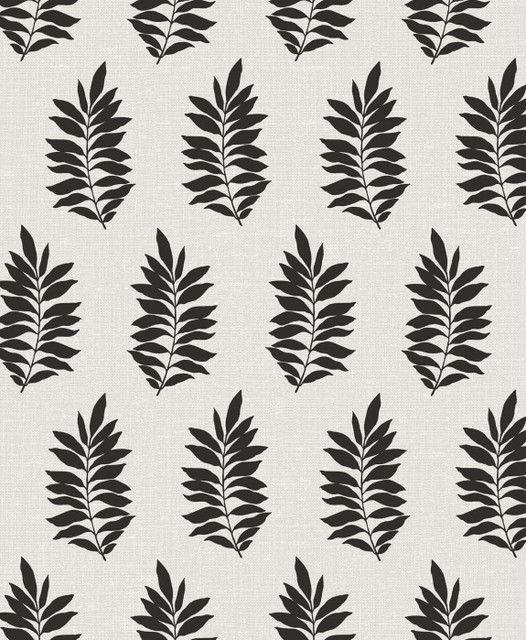 Pinnate Silhouette Onyx by Seabrook Wallpaper The Simple Life Netherlands 57.5 12.6" 20.9" - Fabric Carolina -