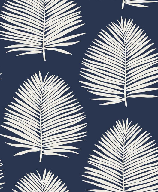 Island Palm Midnight Sky by Seabrook Wallpaper The Simple Life Netherlands 57.5 25.2" 20.9" - Fabric Carolina -