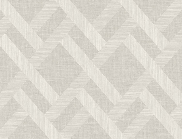 Linen Trellis Morning Fog by Seabrook Wallpaper Even More Textures United States 60.53 20.87" 27" - Fabric Carolina -