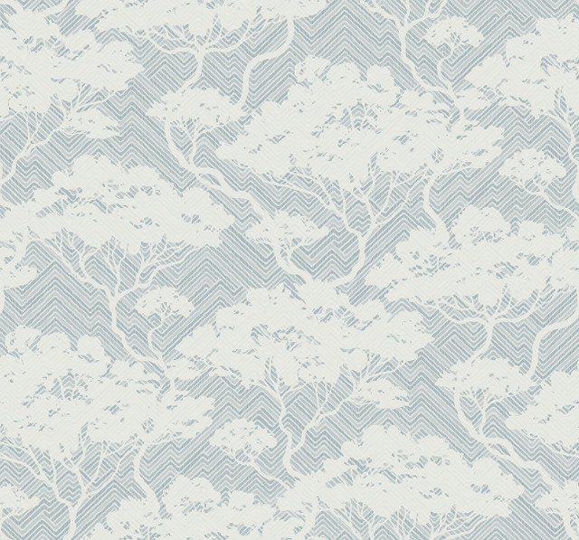 Nara Stringcloth Blue Mist by Seabrook Wallpaper Japandi Style United States 60.53 25.2" 27" - Fabric Carolina -