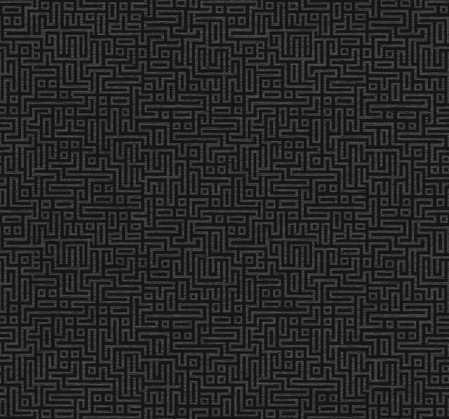 Rockefellar Maze Onyx by Seabrook Wallpaper Deco 2 United States 60.75 12.6" 27" - Fabric Carolina -