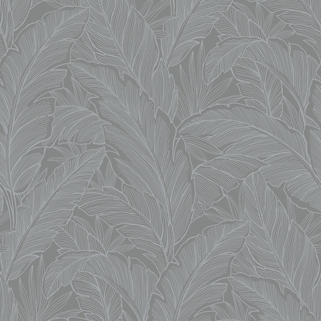 Deco Banana Leaf Slate by Seabrook Wallpaper Deco 2 United States 60.75 18" 27" - Fabric Carolina -